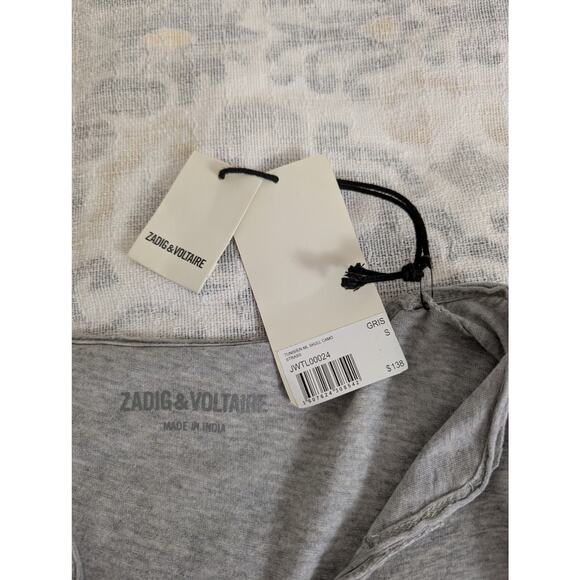 NWT Zadig & Voltaire Tunisien Camo Skull Long Sleeve Top - Picture 10 of 15